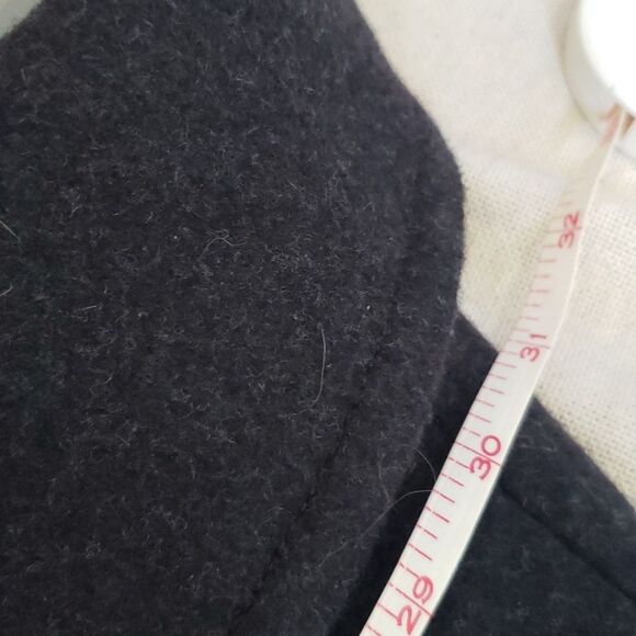 Claiborne Pea Coat Mens L Charcoal Gray Double Breasted Wool Blend Classic - Picture 9 of 10